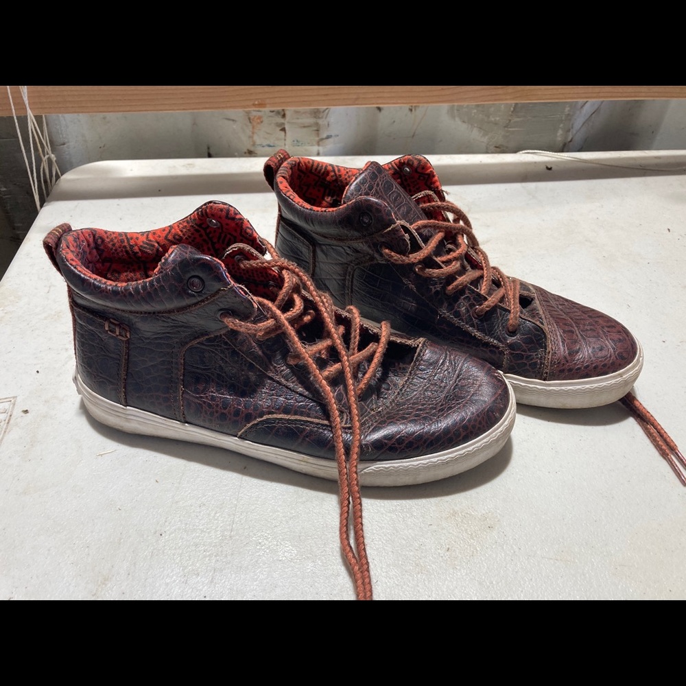 Toms leather high tops
